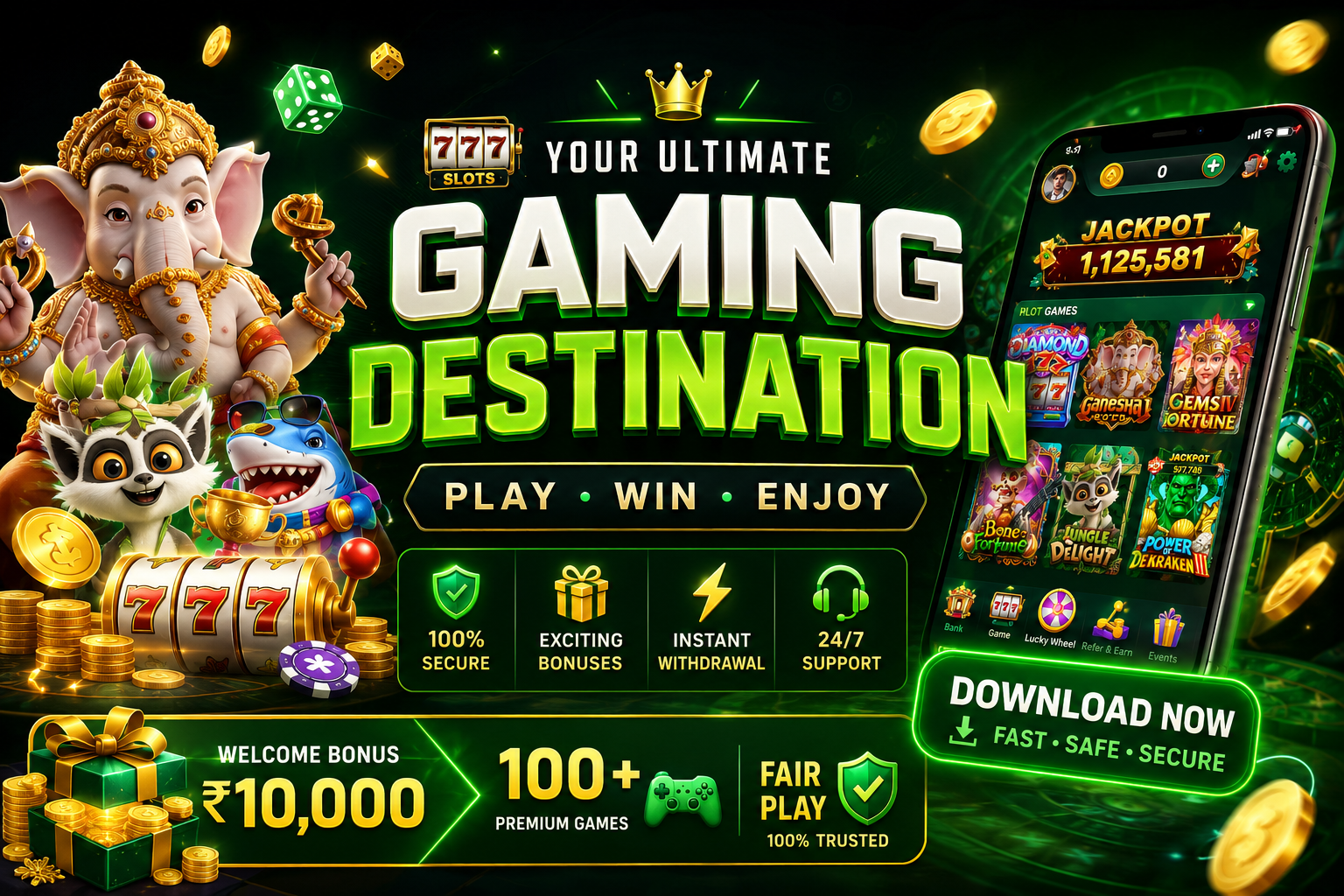 Yono Game ₹10,000 welcome bonus promotional banner